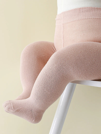 Baby Girls Pantyhose Tights – Soft Elastic Waist Solid Color Stockings for Newborns & Toddlers