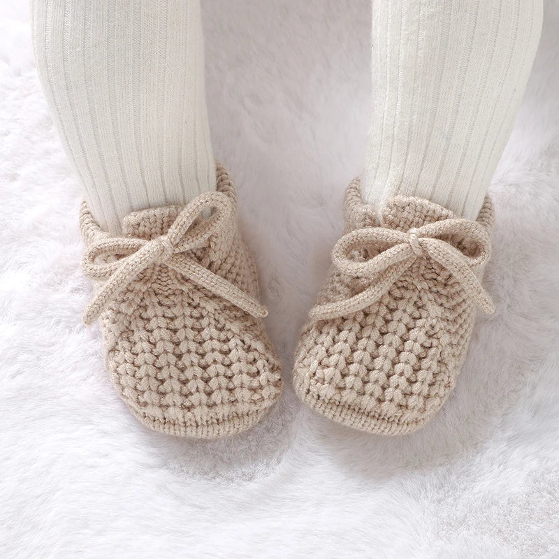 Baby Knitted Booties – Warm Soft Sole First Shoes for Newborns & Toddlers 0–18 Months