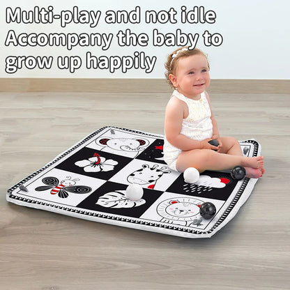 Baby Play Gym Mat with Rack – Newborn Activity Tummy Time Blanket 0-36 Months