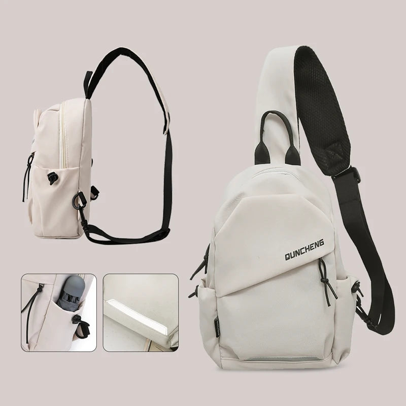 Unisex Nylon Crossbody Chest Bag – Lightweight Sports & Cycling Shoulder Bag