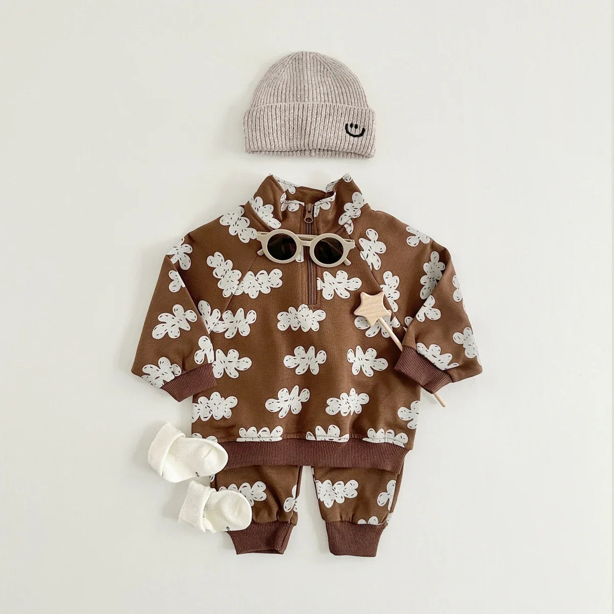 Baby Autumn Sweatshirt & Sweatpants Set – 2-Piece Unisex Kids Outfit for 9 Months–4 Years