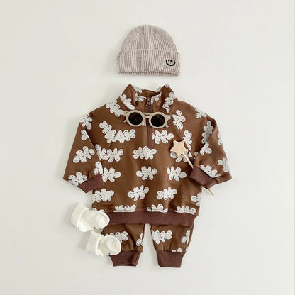 Baby Autumn Sweatshirt & Sweatpants Set – 2-Piece Unisex Kids Outfit for 9 Months–4 Years