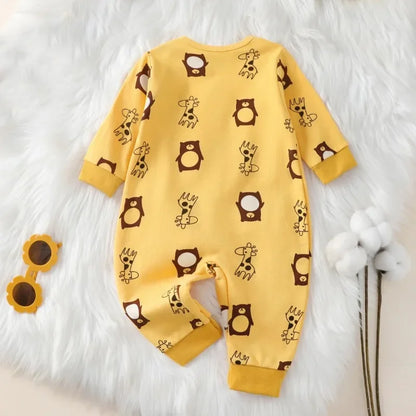 Newborn Baby Cotton Romper – Soft Long Sleeve Infant Clothes for Boys & Girls 0–18 Months