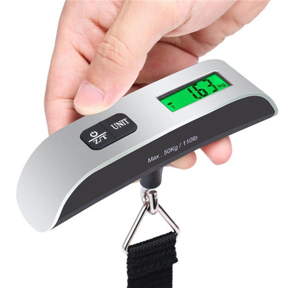 Portable Digital Luggage Scale – 110lb/50kg LCD Hanging Baggage Weigher