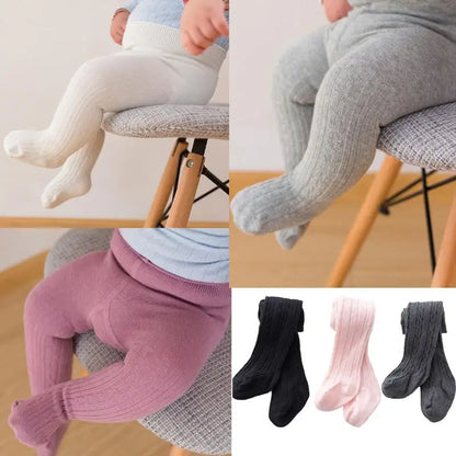 Baby Cotton Leggings – Soft Stretchy Pantyhose Stockings for Boys & Girls, Spring & Autumn