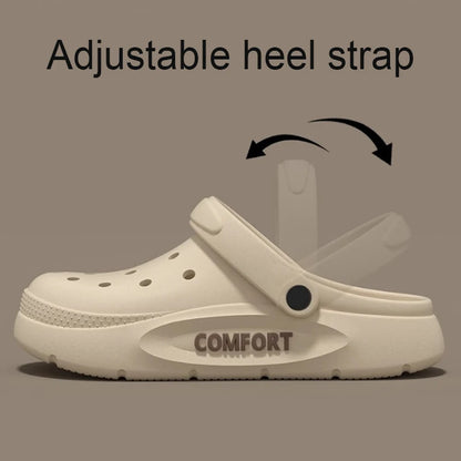 Couple Indoor & Outdoor Sandals – Anti-Slip Hollow Covered Toe Thick Bottom Slippers for Men & Women