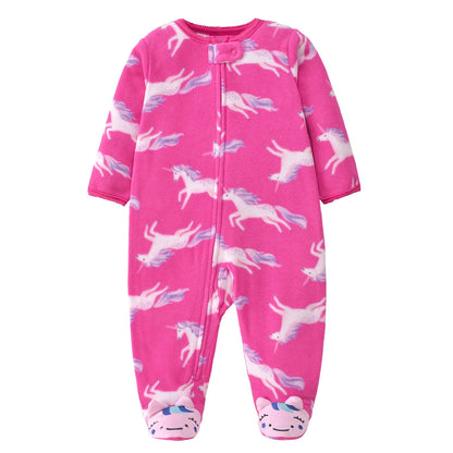 Baby Winter Fleece Romper – Warm Unisex Jumpsuit for Newborns 3–12 Months