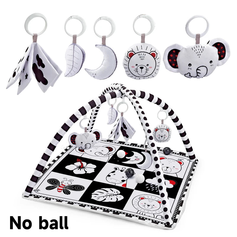 Baby Play Gym Mat with Rack – Newborn Activity Tummy Time Blanket 0-36 Months