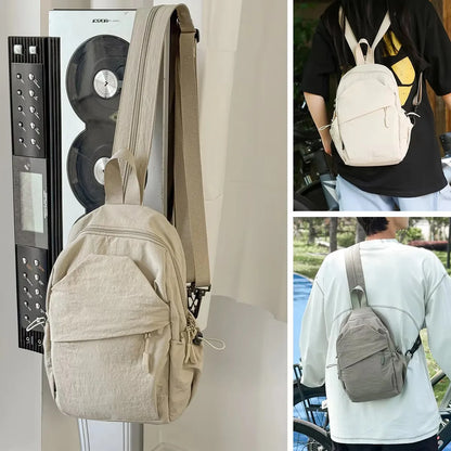 Unisex Nylon Crossbody Chest Bag – Lightweight Sports & Cycling Shoulder Bag
