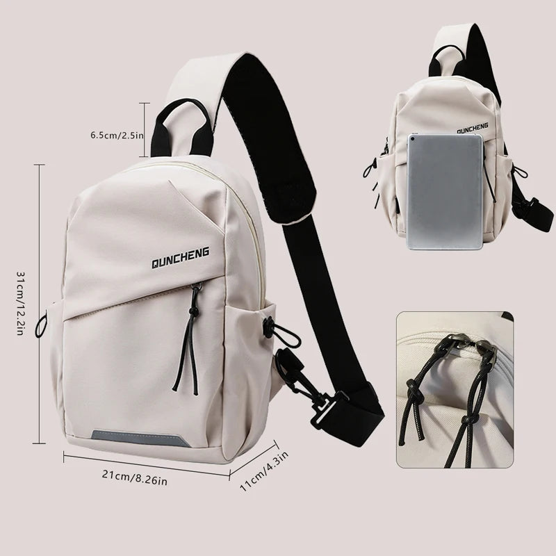 Unisex Nylon Crossbody Chest Bag – Lightweight Sports & Cycling Shoulder Bag