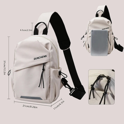 Unisex Nylon Crossbody Chest Bag – Lightweight Sports & Cycling Shoulder Bag