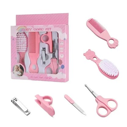 Baby Grooming Kit – 5-in-1 BPA-Free Newborn Care Set with Comb, Brush, Nail Clippers & Scissors