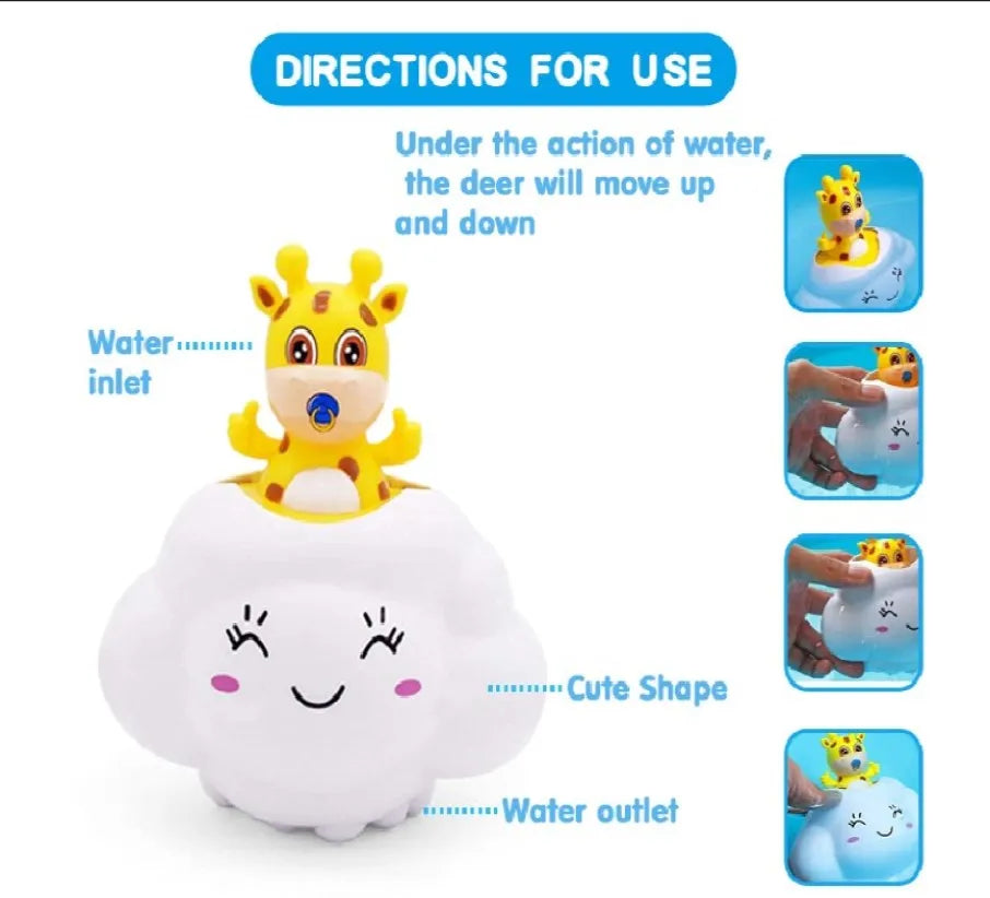 Baby Bath Water Spraying Cloud Toy – Cute Shower Swimming Toy for Kids