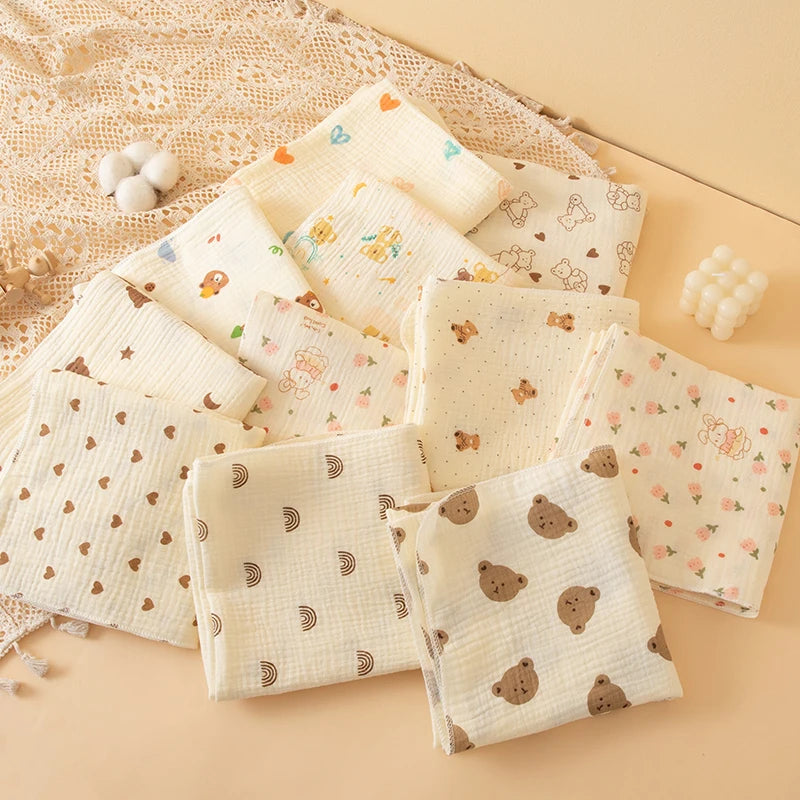 Baby Double-Layer Swaddle Blanket – Soft Breathable Newborn Wrap Quilt for All Seasons