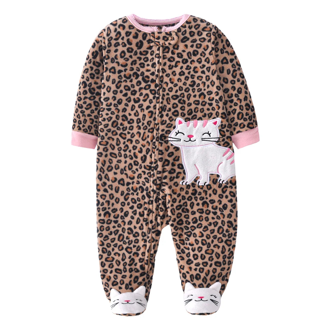 Baby Winter Fleece Romper – Warm Unisex Jumpsuit for Newborns 3–12 Months