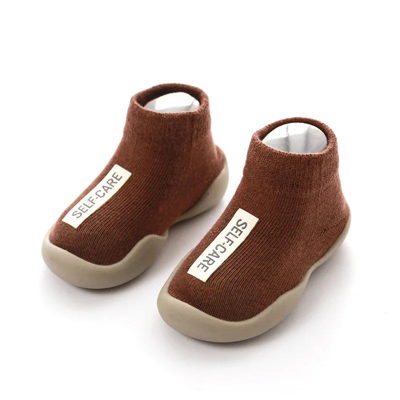 Baby Knit Booties – Soft Non-Slip Rubber Sole Barefoot Floor Shoes for Infant Boys & Girls