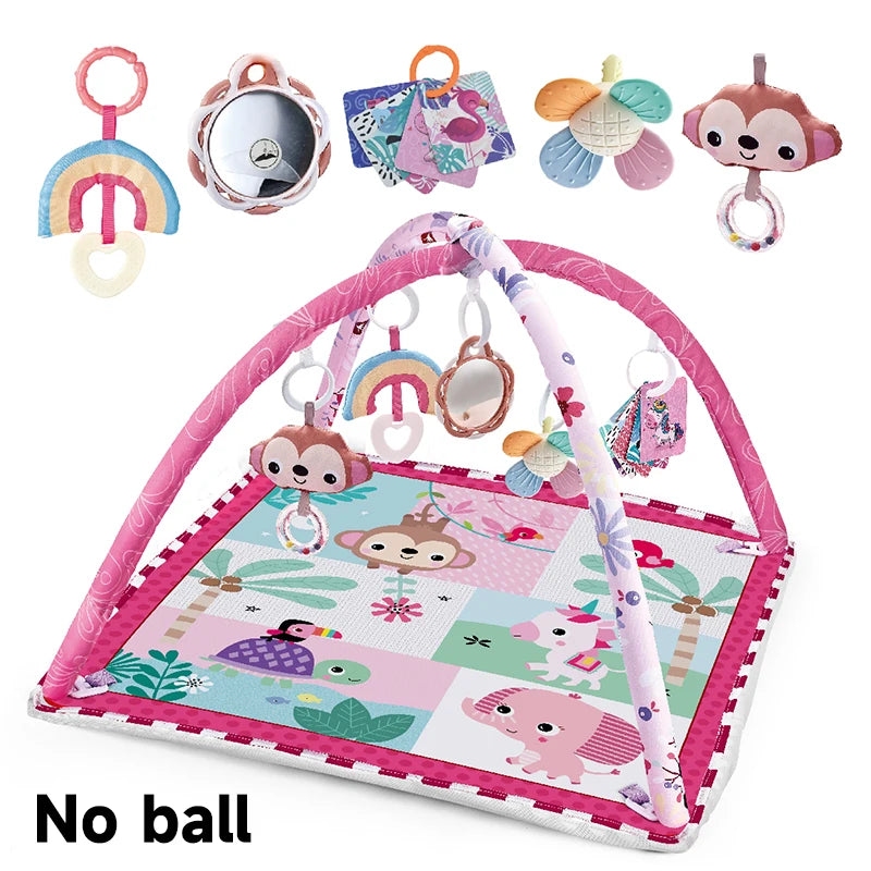 Baby Play Gym Mat with Rack – Newborn Activity Tummy Time Blanket 0-36 Months