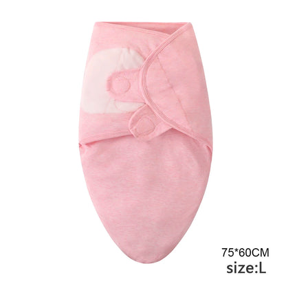 Newborn Baby Swaddle Blanket & Hat Set – Cartoon Cotton Wrap for 0-6 Months