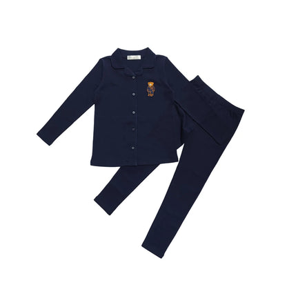 Kids Unisex Knit Romper Set – Casual Cotton Homeclothes for Boys & Girls
