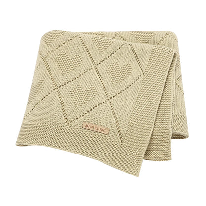 Baby Cotton Knit Swaddle Blanket – Super Soft Nursery Wrap Quilt 90×70cm for Newborns