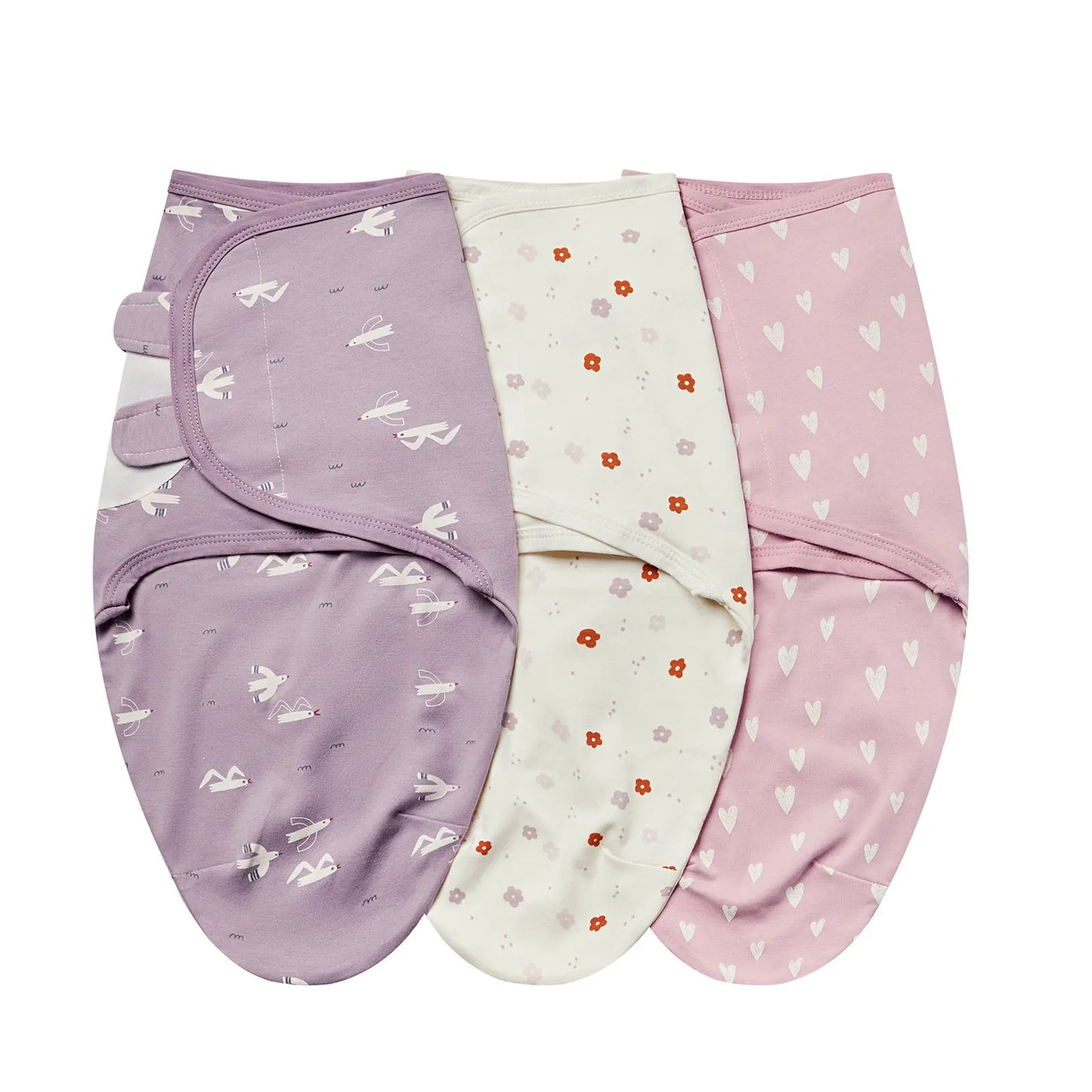 Baby Swaddle Blanket 3-Pack – 100% Cotton Adjustable Newborn Wrap Set for 0–6 Months