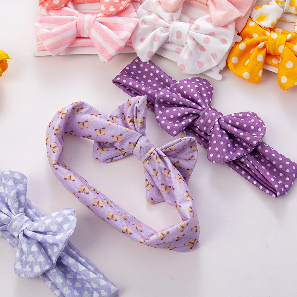 Baby Headbands 3-Pack – Cute Cotton Bow & Print Hairbands for Newborns