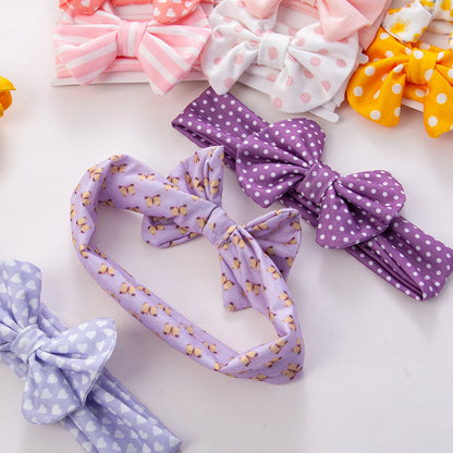 Baby Headbands 3-Pack – Cute Cotton Bow & Print Hairbands for Newborns