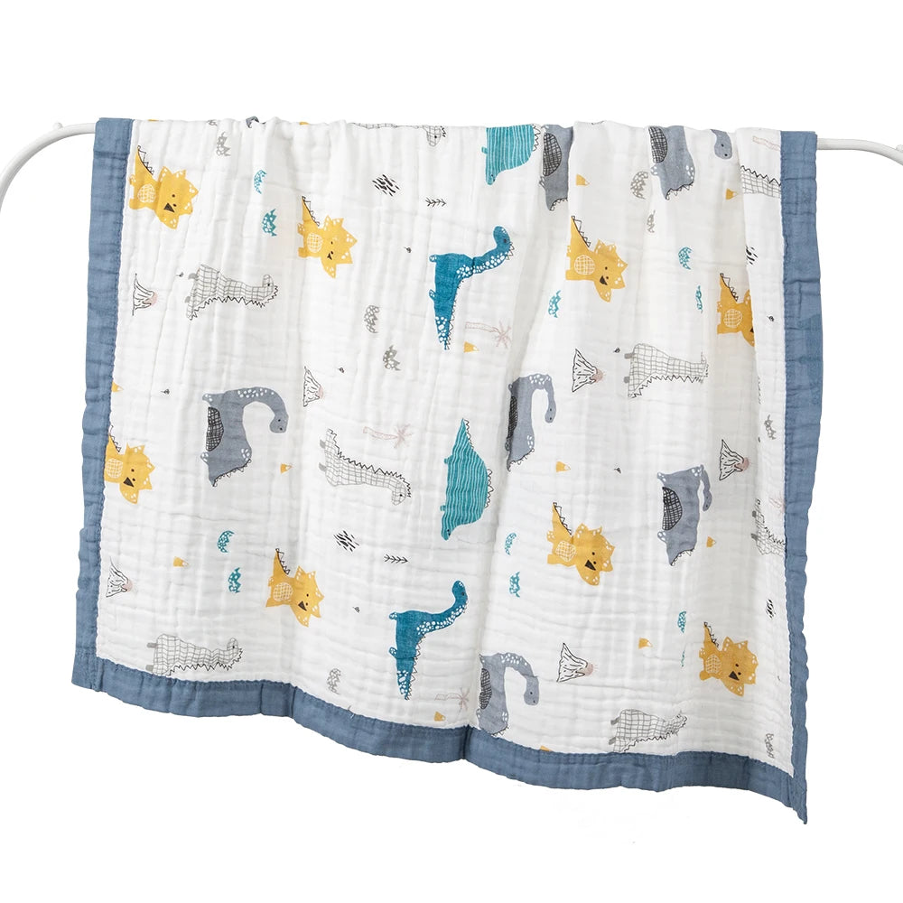 Baby 6-Layer Cotton Gauze Blanket – Soft Breathable Newborn Swaddle & Bath Towel