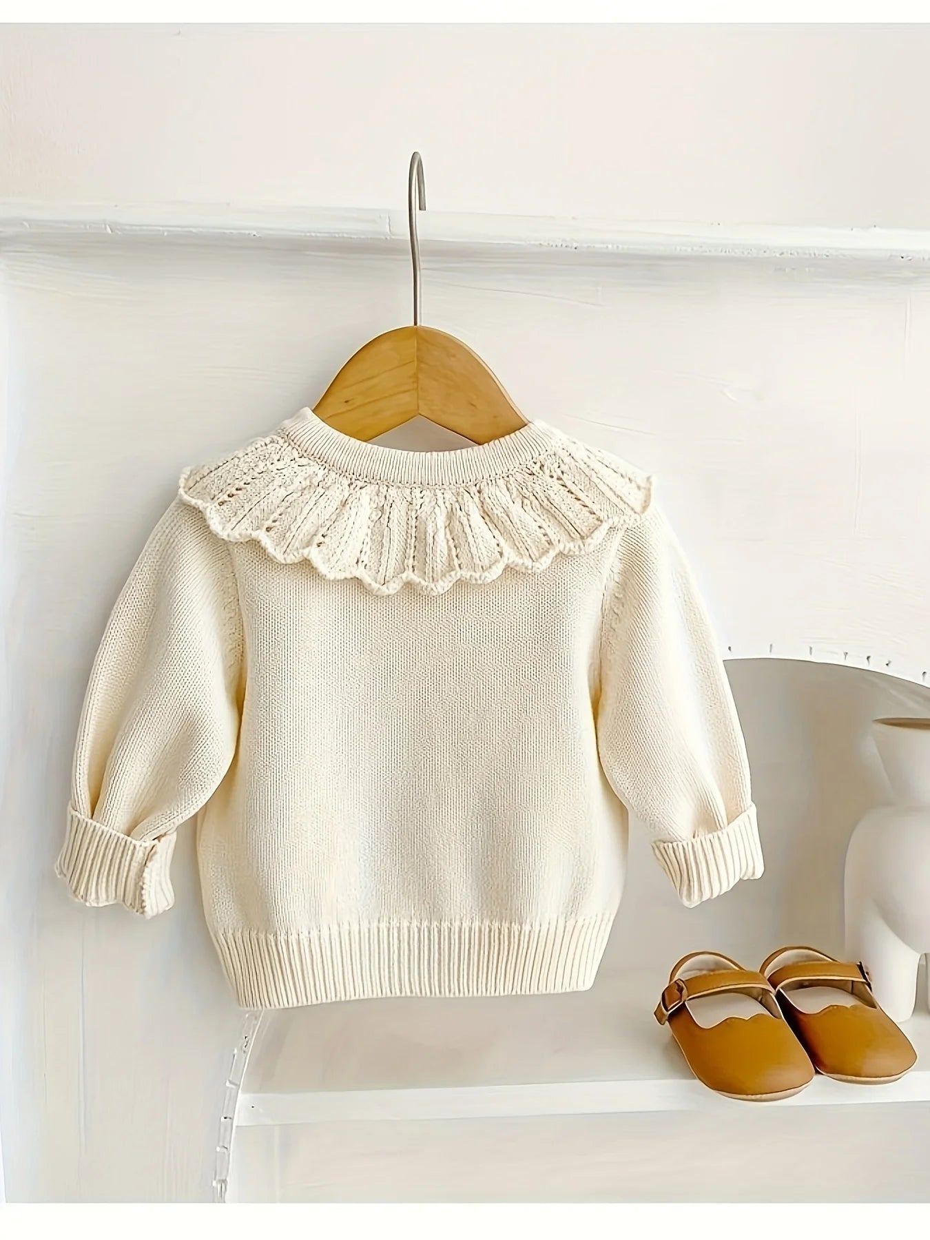 Baby Girl Knitted Cardigan Sweater – Warm Toddler Winter Top for Autumn & Winter