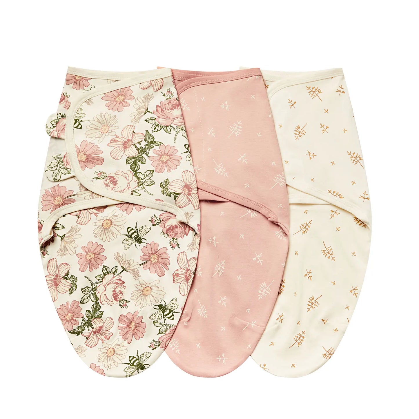 Baby Swaddle Blanket 3-Pack – 100% Cotton Adjustable Newborn Wrap Set for 0–6 Months