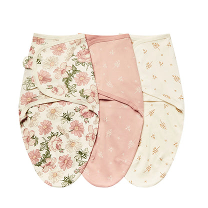 Baby Swaddle Blanket 3-Pack – 100% Cotton Adjustable Newborn Wrap Set for 0–6 Months