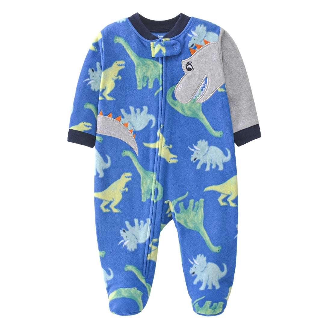Baby Winter Fleece Romper – Warm Unisex Jumpsuit for Newborns 3–12 Months