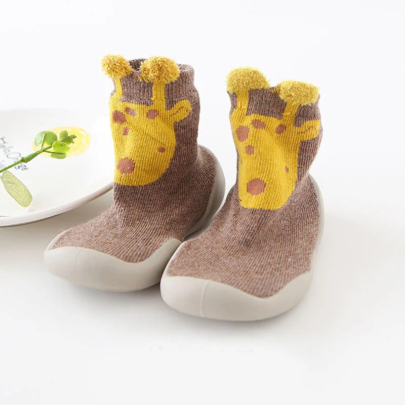 Baby Knit Booties – Soft Non-Slip Rubber Sole Barefoot Floor Shoes for Infant Boys & Girls