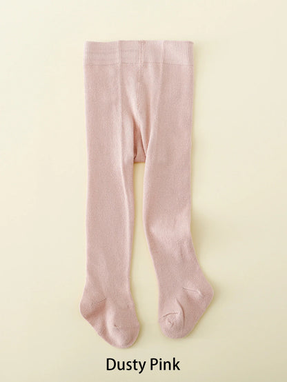 Baby Girls Pantyhose Tights – Soft Elastic Waist Solid Color Stockings for Newborns & Toddlers