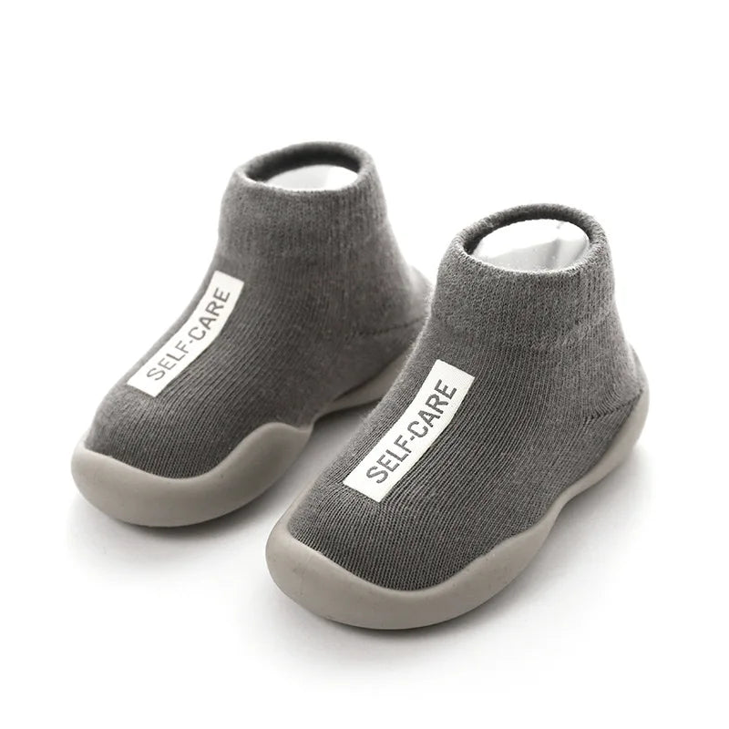 Baby Knit Booties – Soft Non-Slip Rubber Sole Barefoot Floor Shoes for Infant Boys & Girls