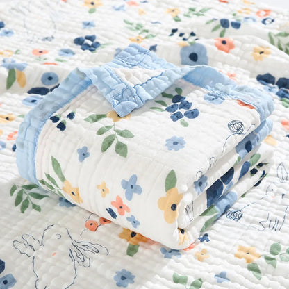 Baby 6-Layer Cotton Gauze Blanket – Soft Breathable Newborn Swaddle & Bath Towel