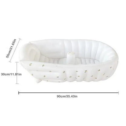 Baby Inflatable Bathtub – Portable Cartoon Animal Swimming Pool for Newborns & Toddlers