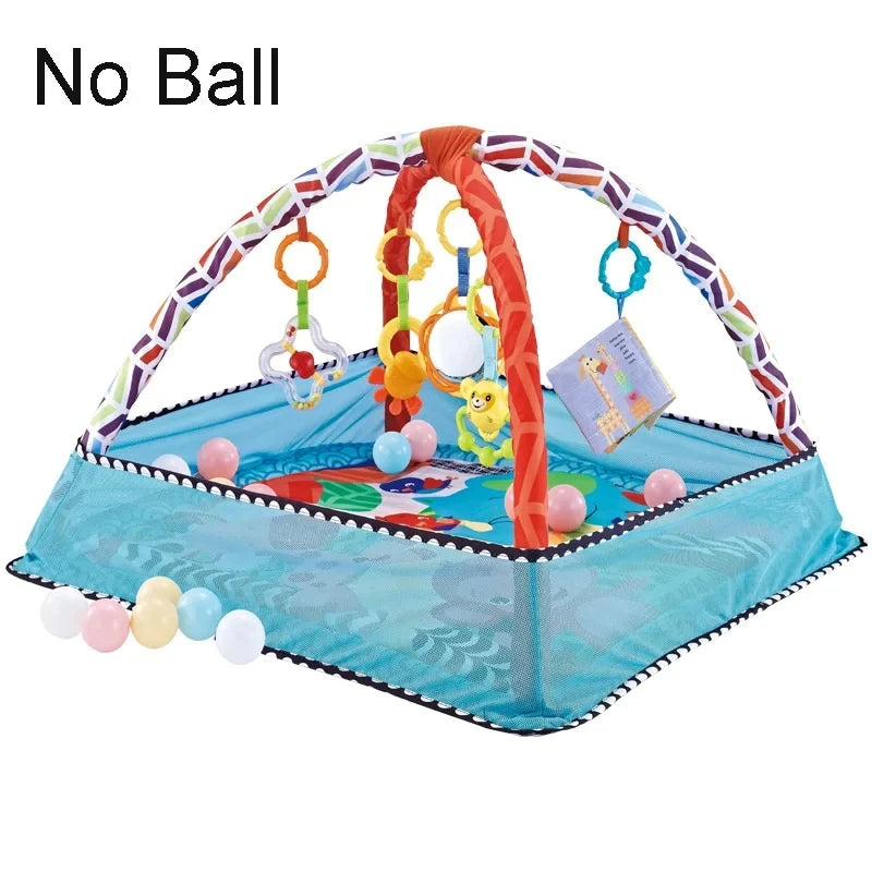 Baby Play Gym Mat with Rack – Newborn Activity Tummy Time Blanket 0-36 Months