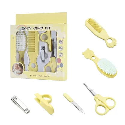 Baby Grooming Kit – 5-in-1 BPA-Free Newborn Care Set with Comb, Brush, Nail Clippers & Scissors