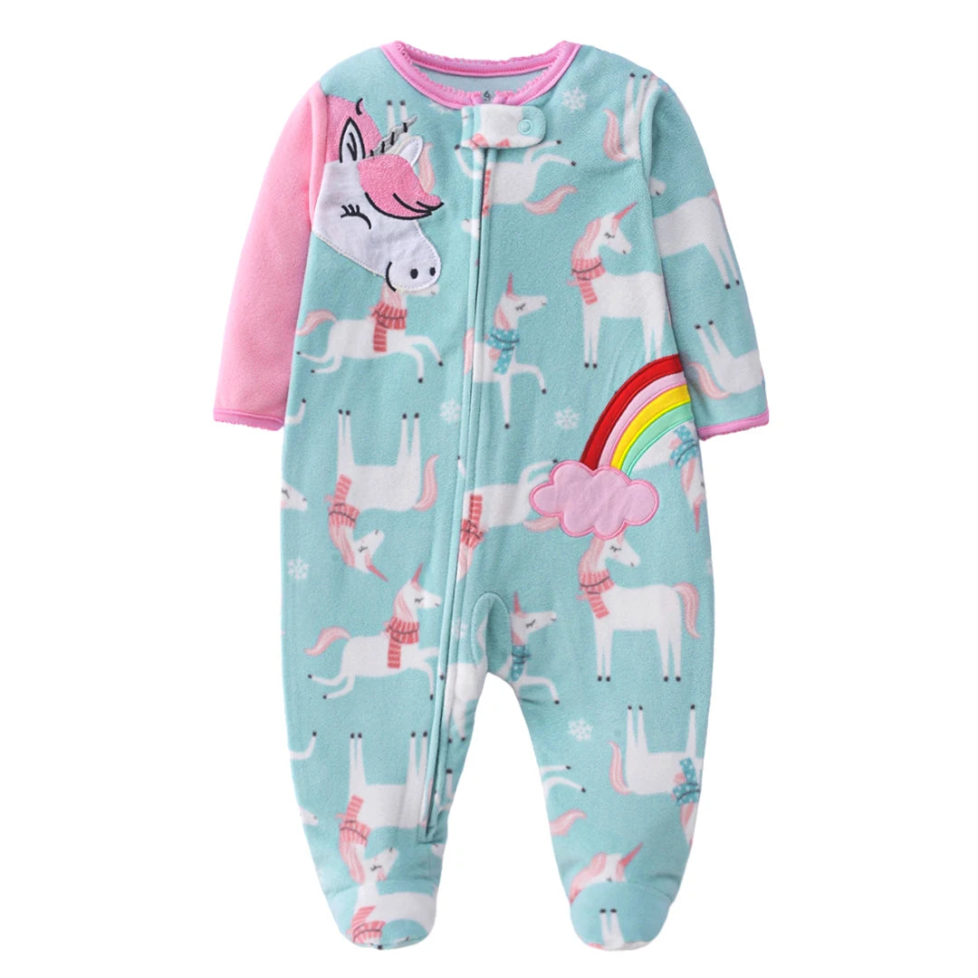 Baby Winter Fleece Romper – Warm Unisex Jumpsuit for Newborns 3–12 Months
