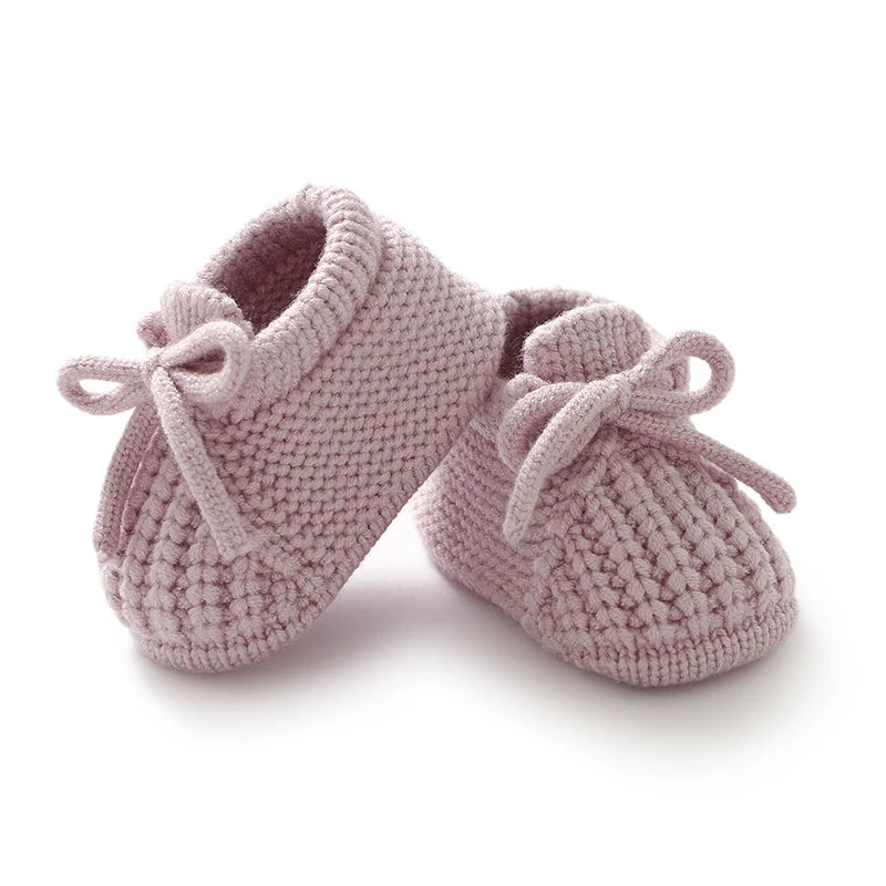 Baby Knitted Booties – Warm Soft Sole First Shoes for Newborns & Toddlers 0–18 Months