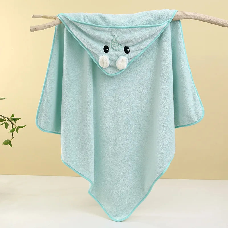 Cute Baby Bath Towel – Soft Absorbent Newborn Swaddle Wrap Blanket for Boys & Girls