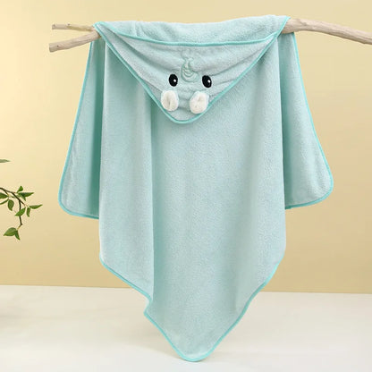 Cute Baby Bath Towel – Soft Absorbent Newborn Swaddle Wrap Blanket for Boys & Girls