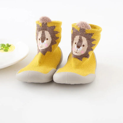 Baby Knit Booties – Soft Non-Slip Rubber Sole Barefoot Floor Shoes for Infant Boys & Girls