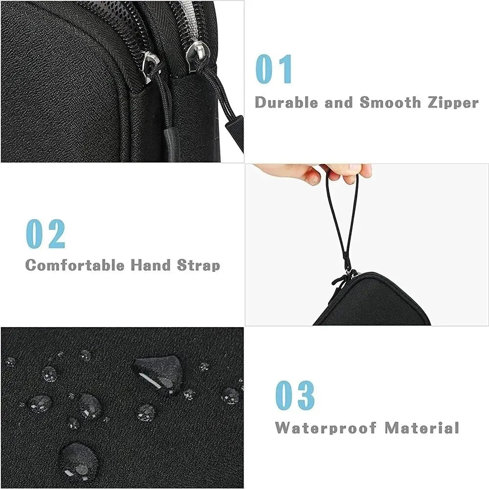 Portable Travel Cable Organizer Bag – Waterproof Double Layer Storage Pouch